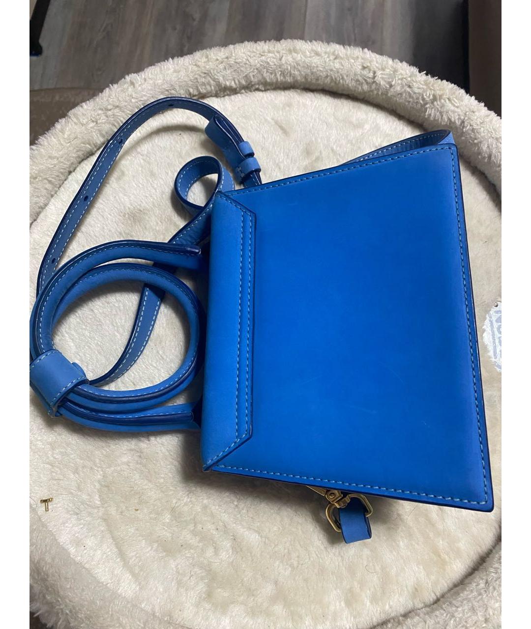 JACQUEMUS Синяя кожаная сумка через плечо, фото 3