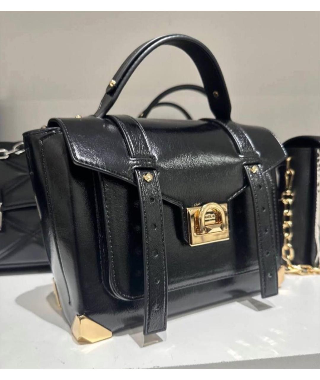 MICHAEL KORS Черная кожаная сумка через плечо, фото 5