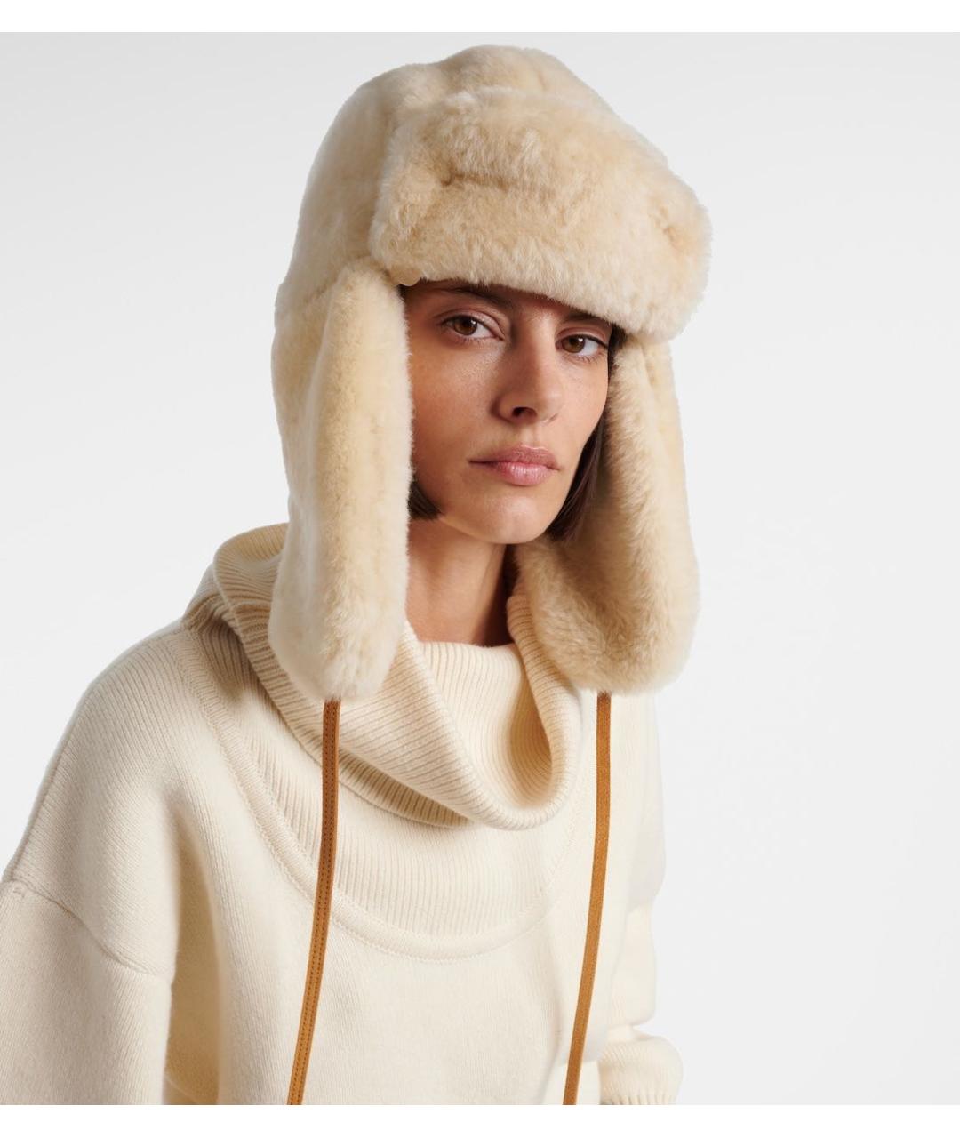 JACQUEMUS Бежевая шерстяная шапка, фото 2