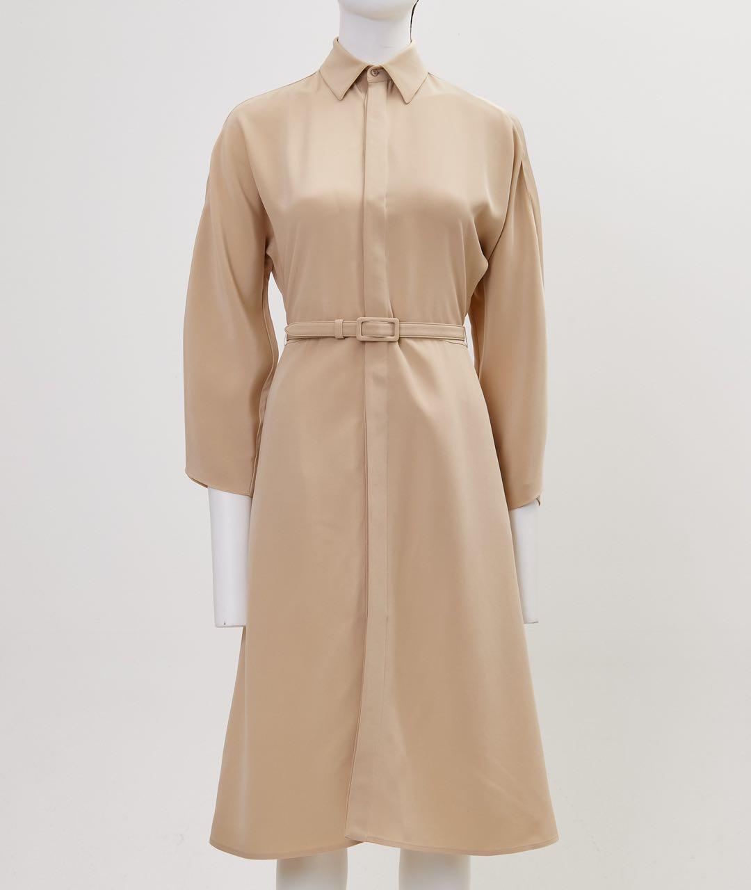 RALPH LAUREN Бежевое шелковое повседневное платье, фото 7
