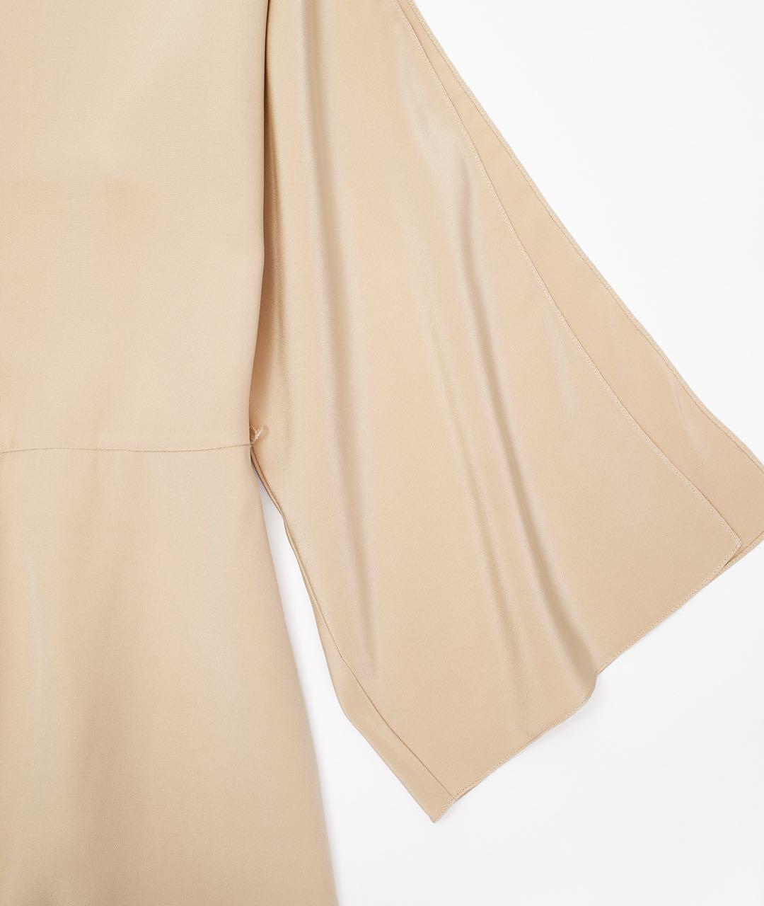 RALPH LAUREN Бежевое шелковое повседневное платье, фото 6