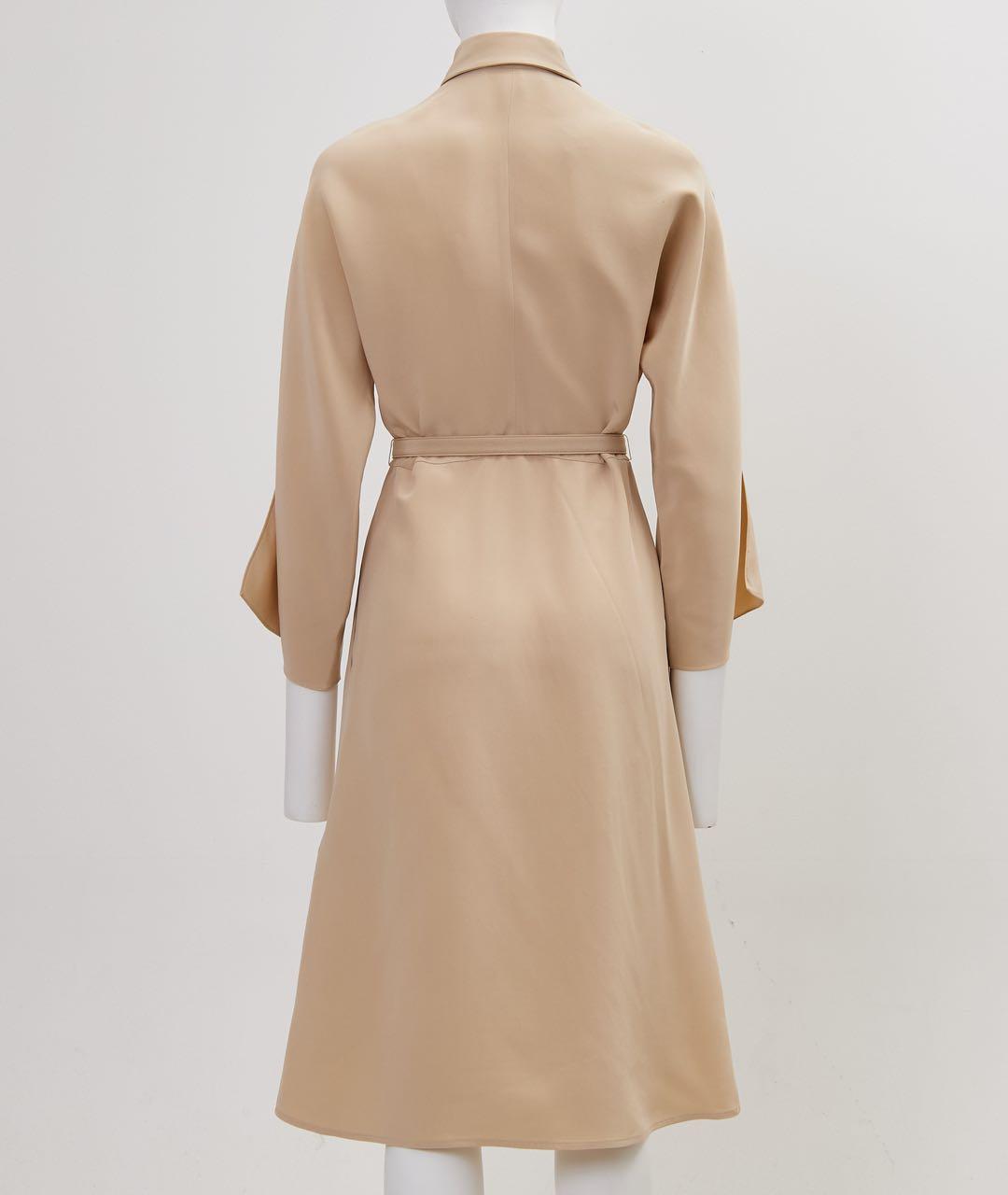 RALPH LAUREN Бежевое шелковое повседневное платье, фото 2