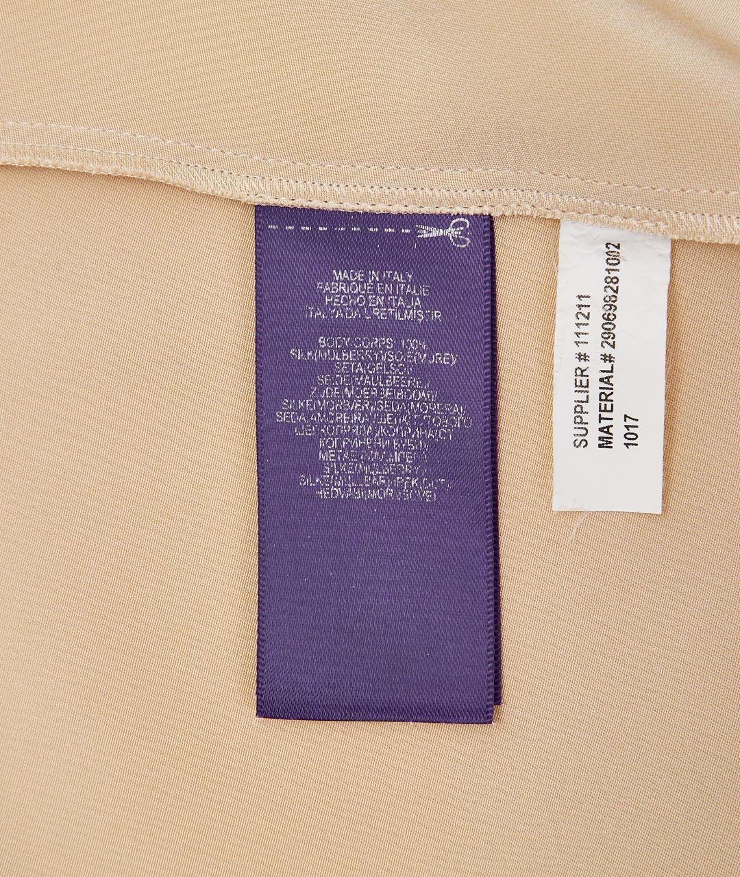 RALPH LAUREN Бежевое шелковое повседневное платье, фото 4