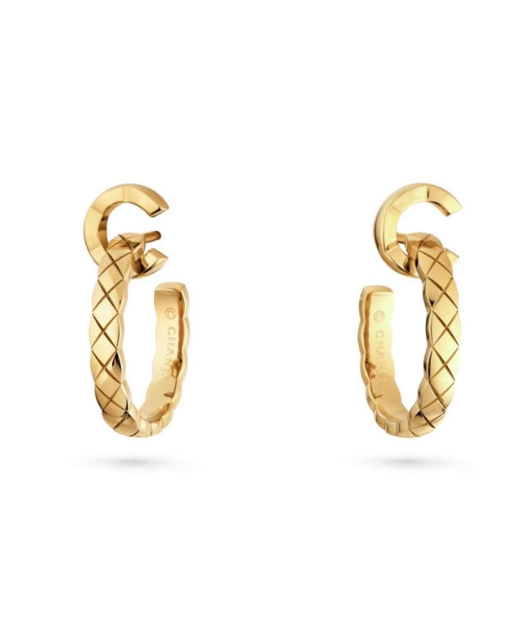 CHANEL Желтые серьги из желтого золота, фото 4