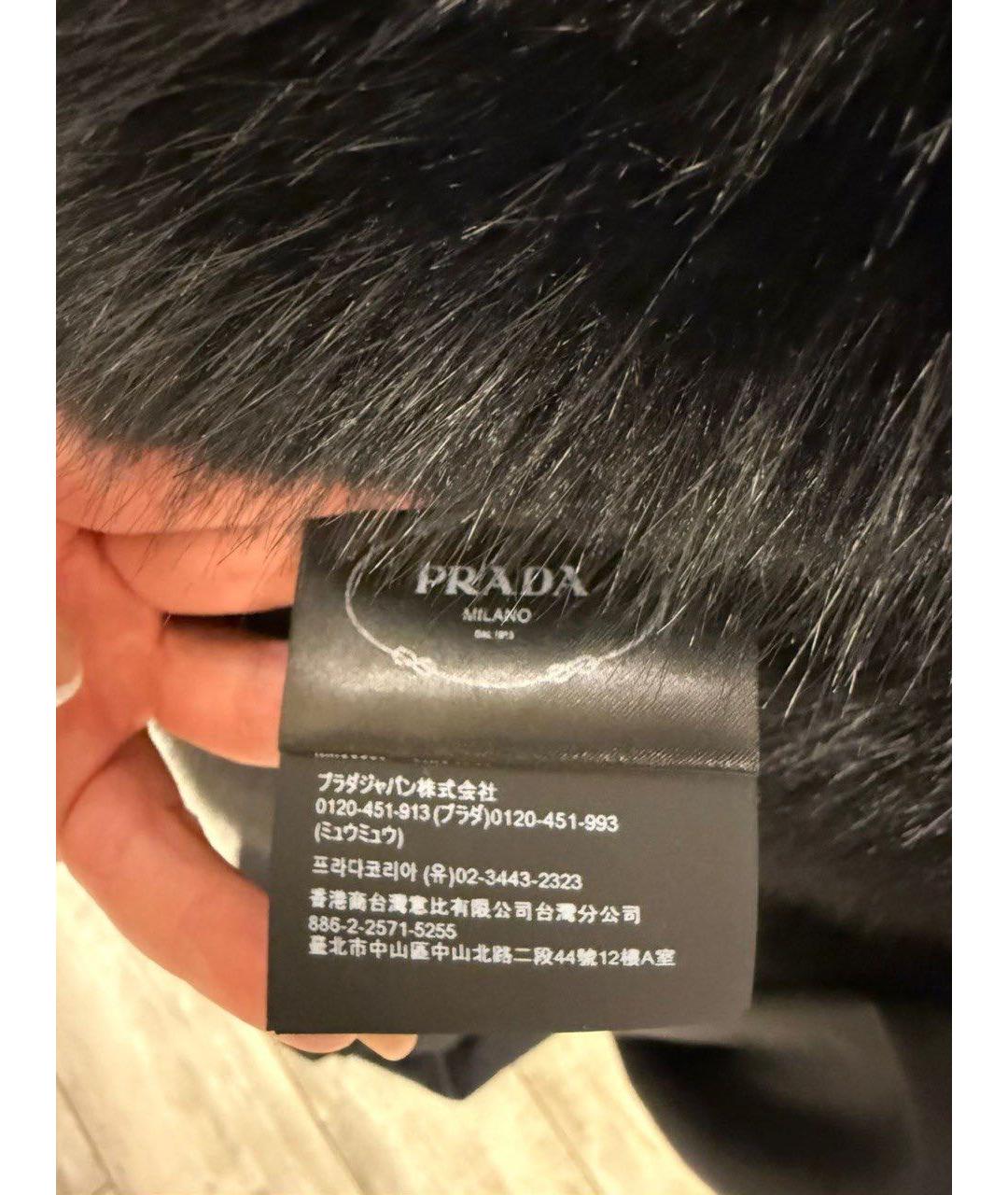 PRADA Черная меховая шуба, фото 6