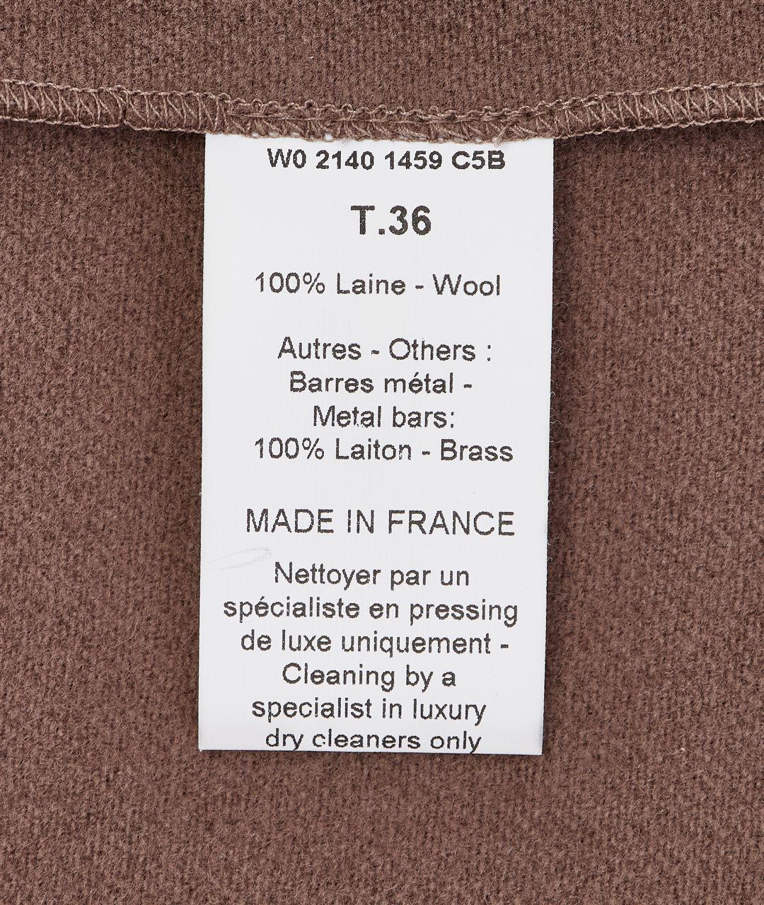 LANVIN Коричневое шерстяное повседневное платье, фото 2