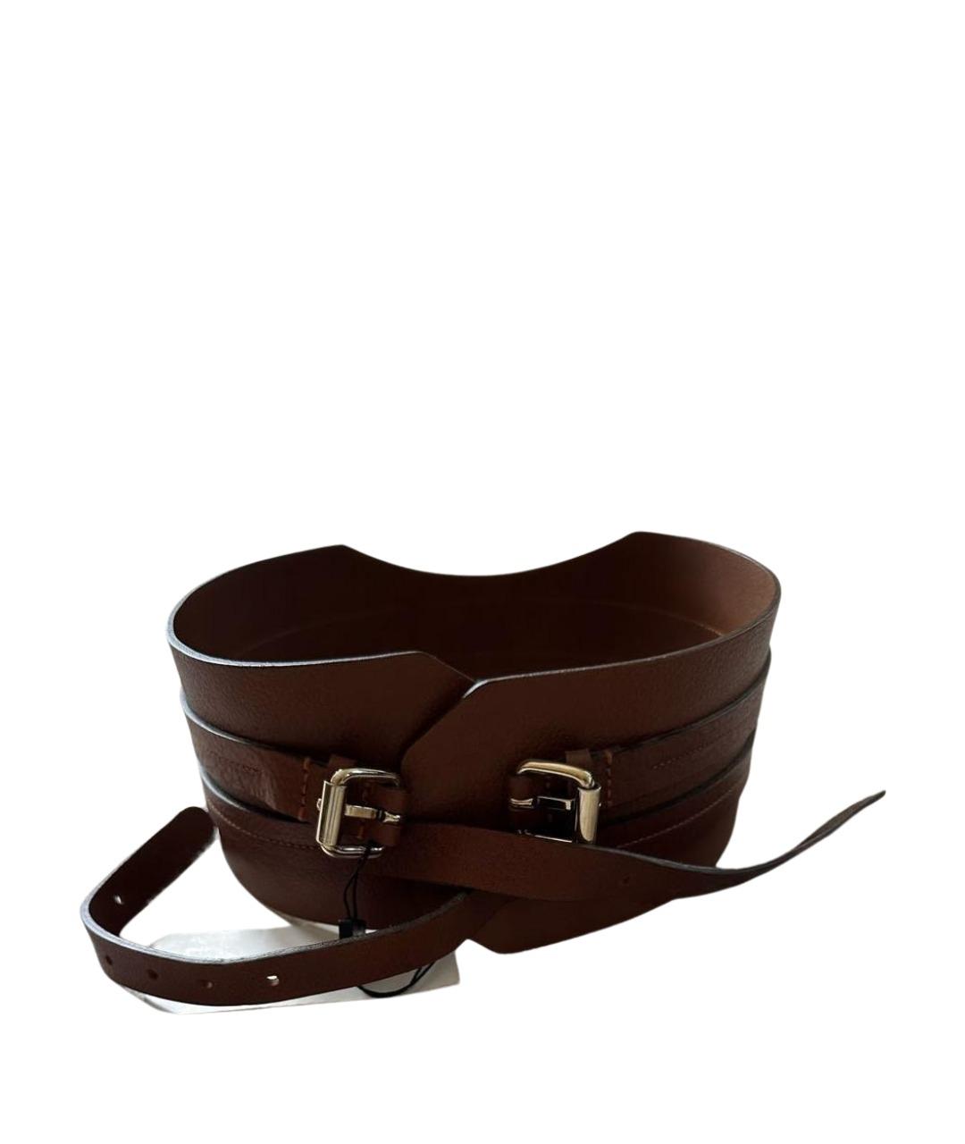 DOLCE&GABBANA Коричневый кожаный ремень, фото 6