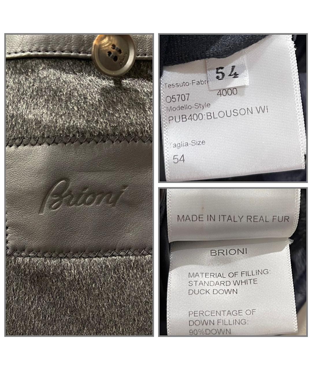 BRIONI Черный кожаный жилет, фото 7