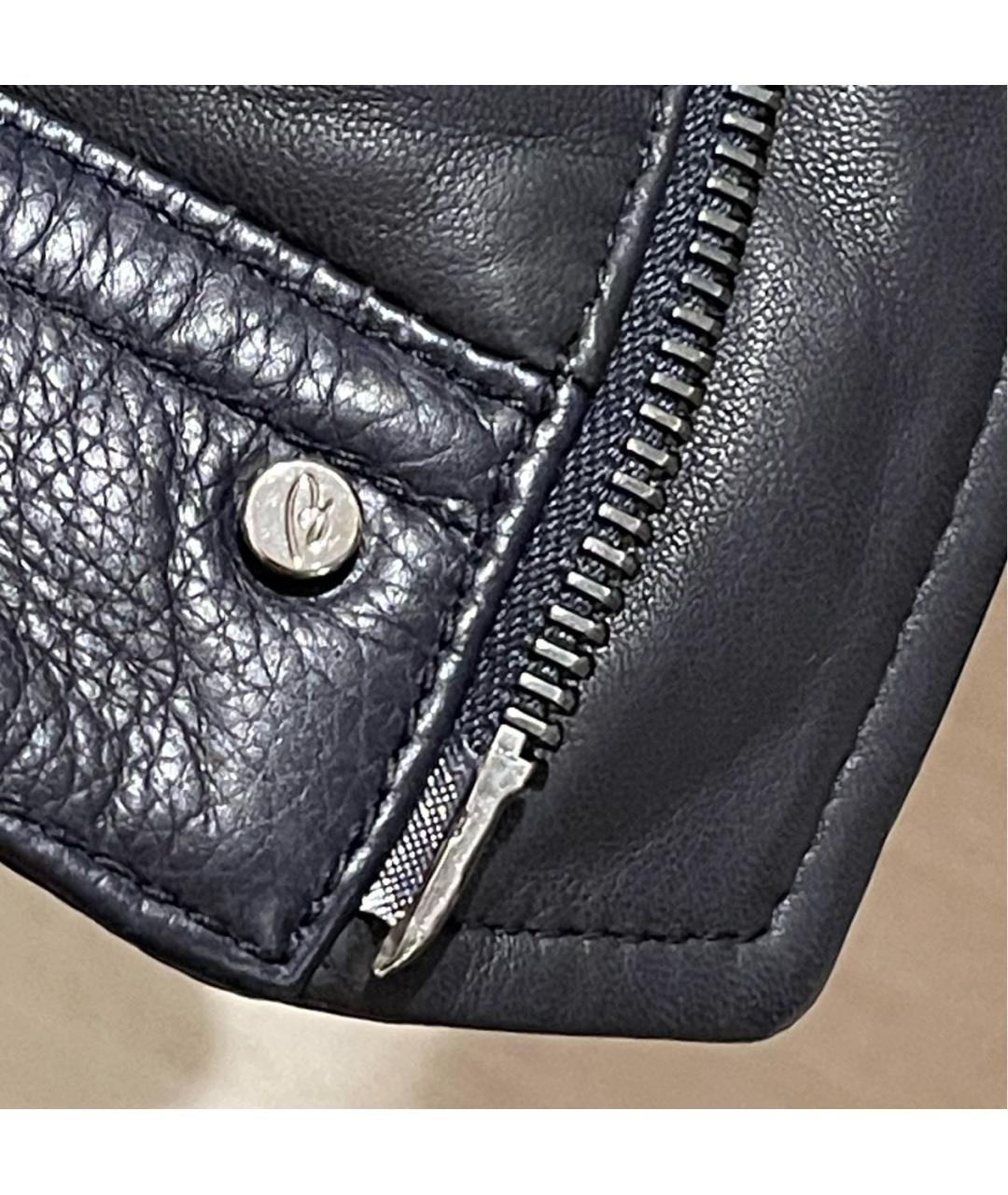 BRIONI Черный кожаный жилет, фото 6