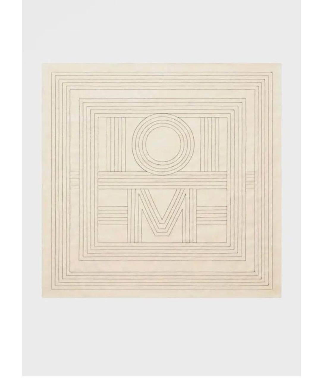 TOTEME Бежевый шелковый платок, фото 9