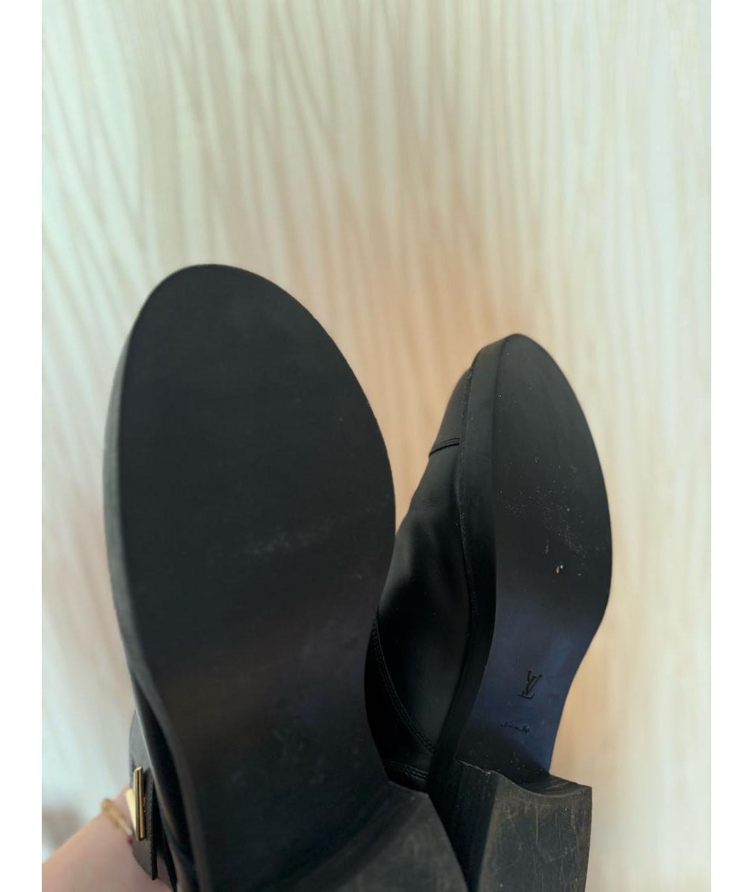 LOUIS VUITTON Черные кожаные ботинки, фото 6