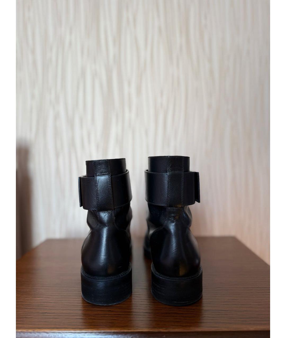 LOUIS VUITTON Черные кожаные ботинки, фото 4