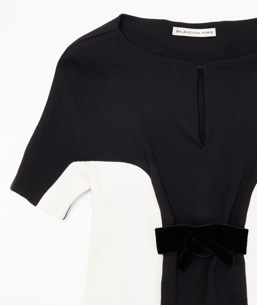 BALENCIAGA Черное шерстяное повседневное платье, фото 3