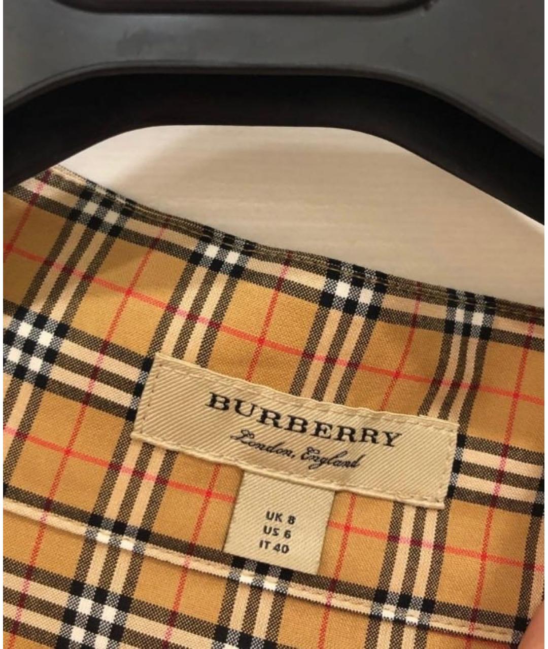 BURBERRY Мульти хлопковое повседневное платье, фото 5