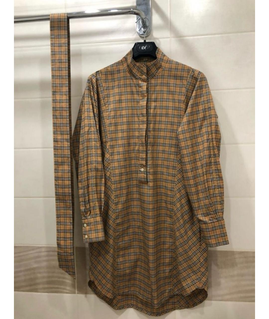 BURBERRY Мульти хлопковое повседневное платье, фото 2