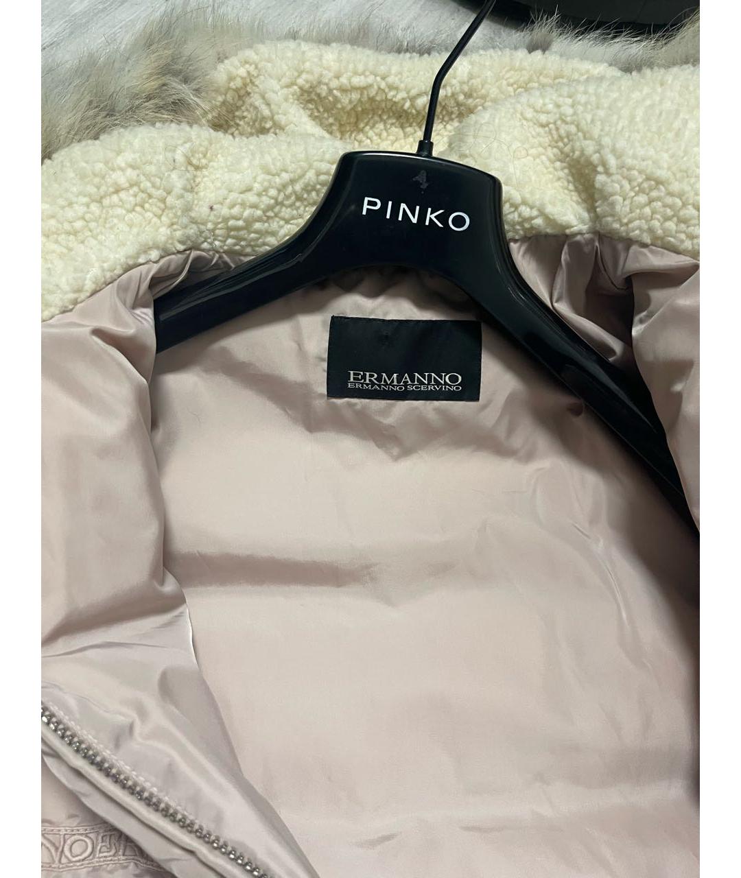 ERMANNO SCERVINO Розовый хлопковый пуховик, фото 3