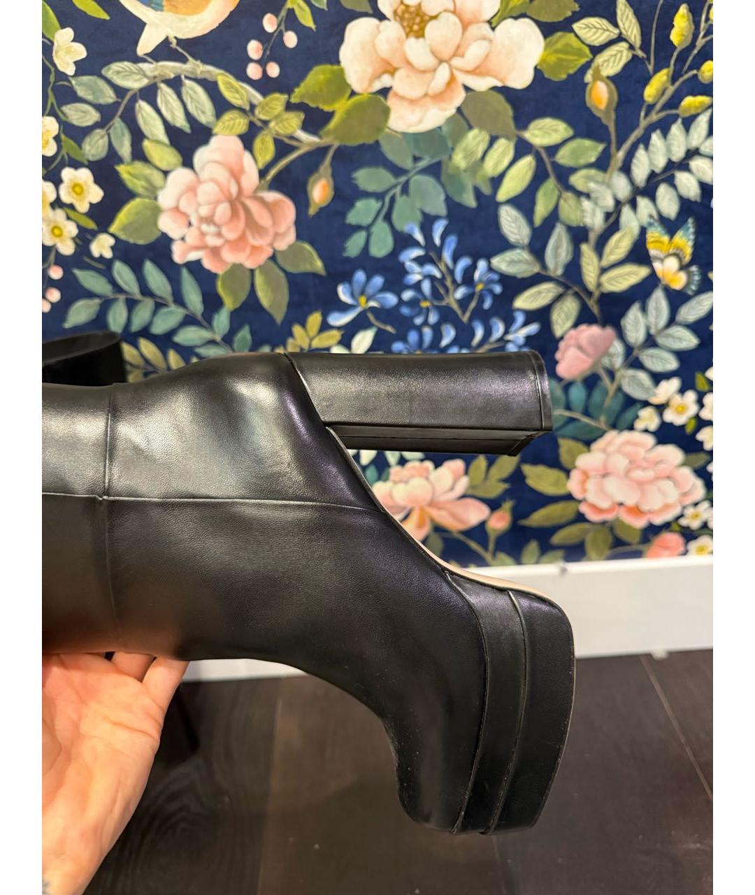 SANDRO Черные кожаные сапоги, фото 3