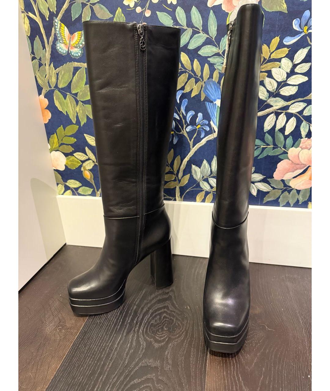 SANDRO Черные кожаные сапоги, фото 2