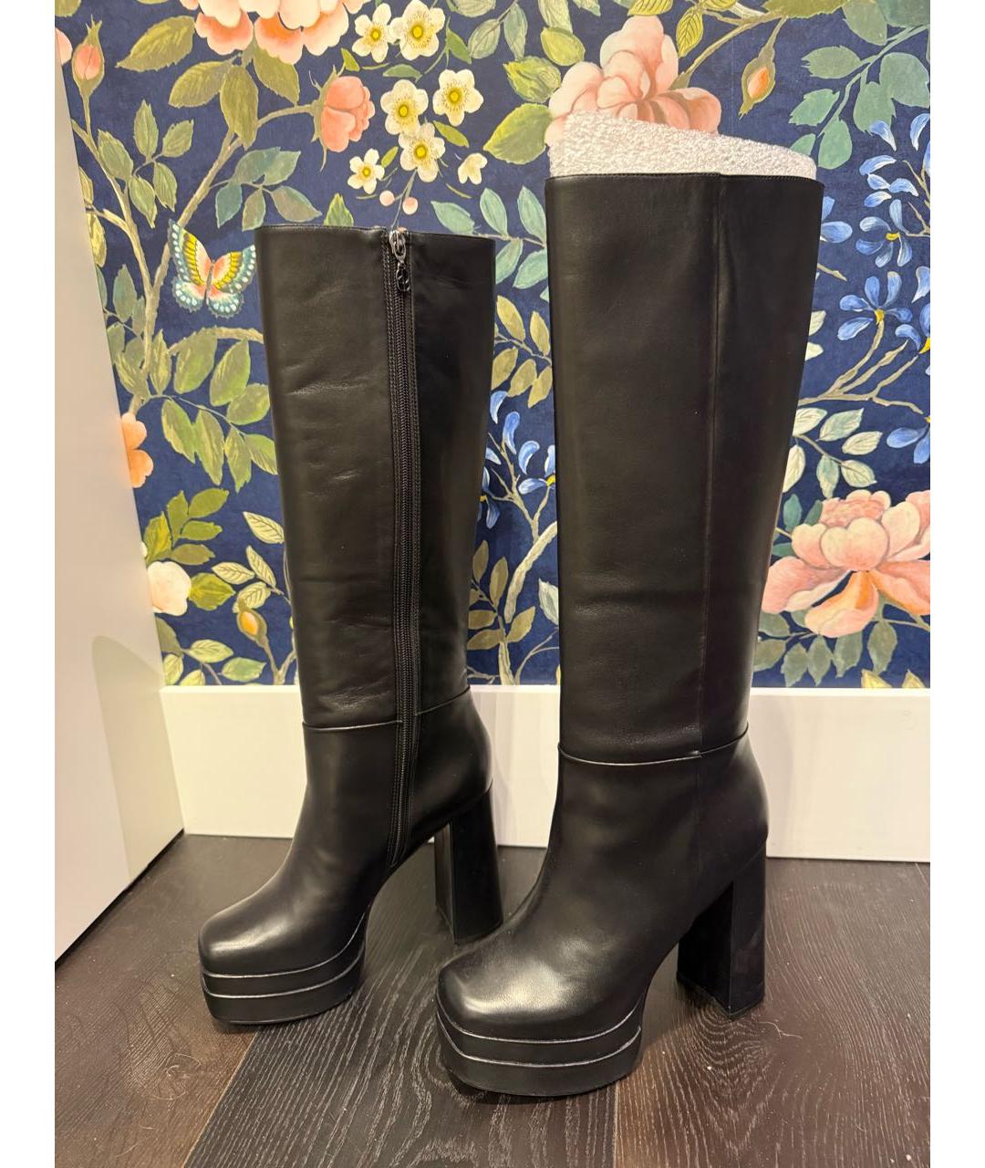 SANDRO Черные кожаные сапоги, фото 5