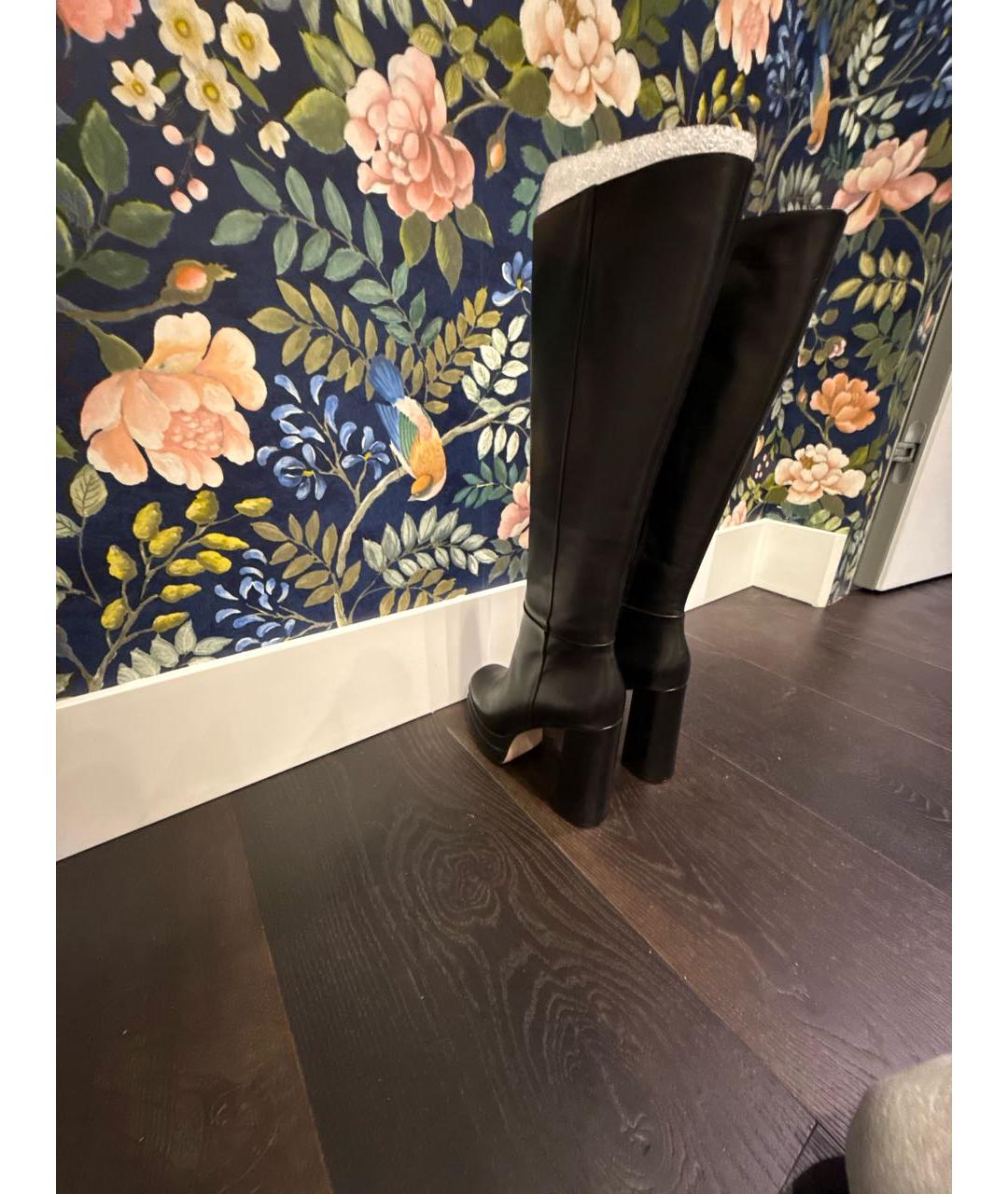 SANDRO Черные кожаные сапоги, фото 4