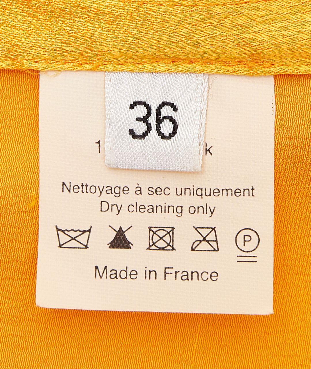 LANVIN Желтое шелковое повседневное платье, фото 6