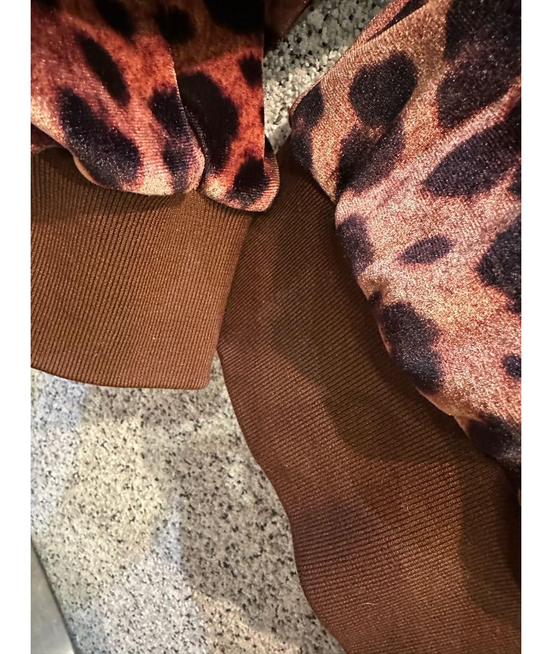 DOLCE&GABBANA Коричневая полиэстеровая куртка, фото 4