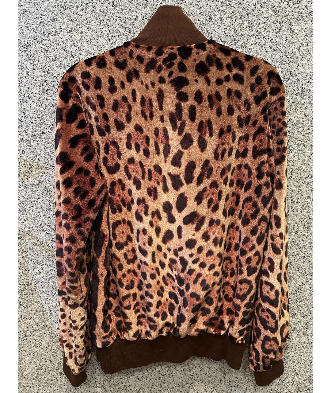 DOLCE&GABBANA Коричневая полиэстеровая куртка, фото 2