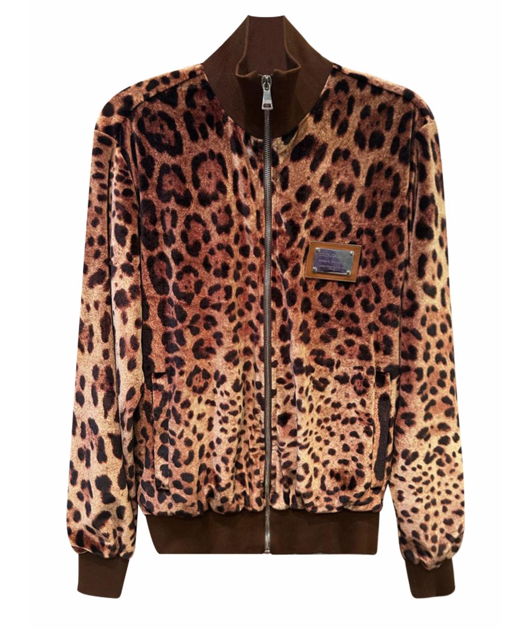 DOLCE&GABBANA Коричневая полиэстеровая куртка, фото 1