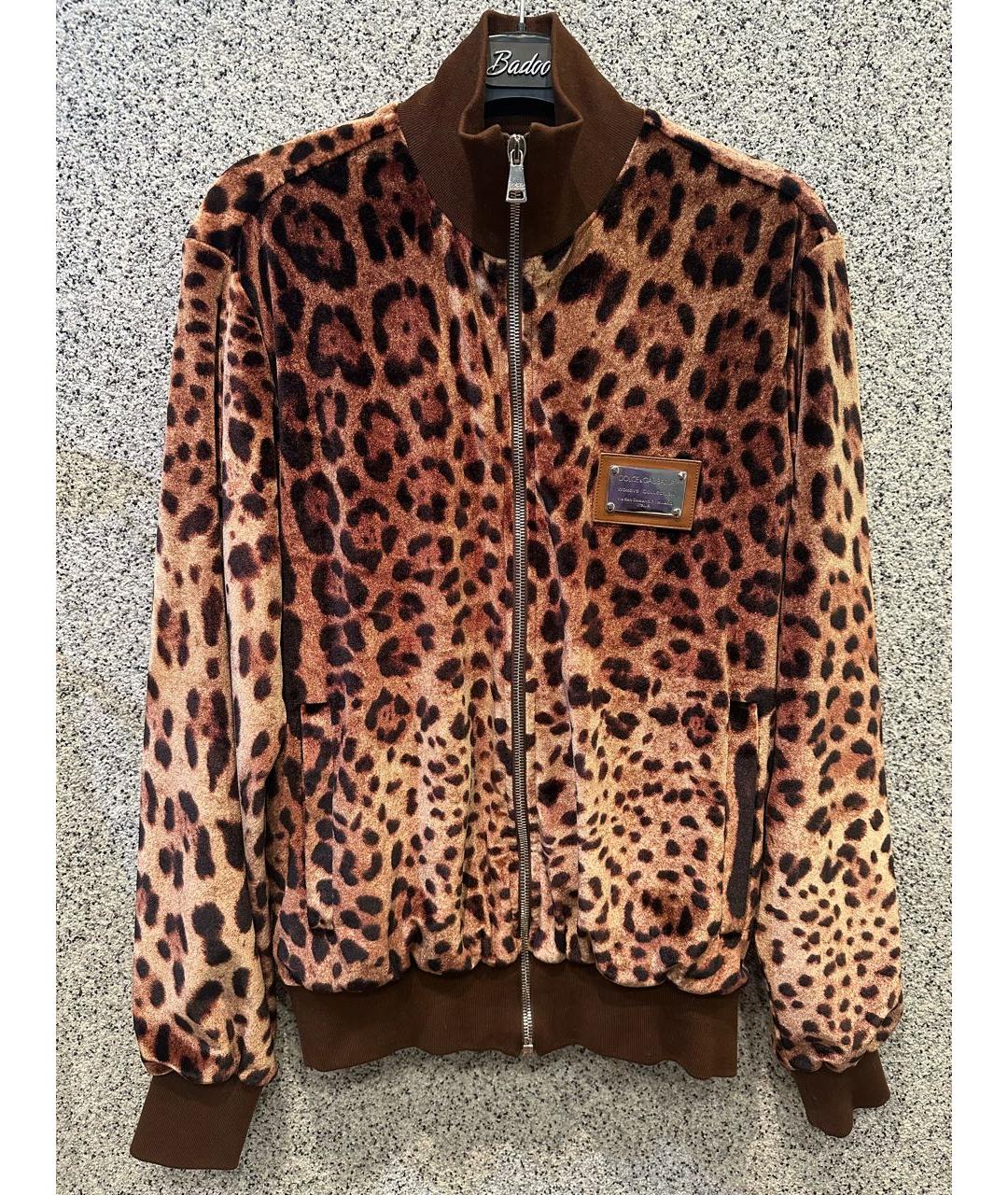 DOLCE&GABBANA Коричневая полиэстеровая куртка, фото 7