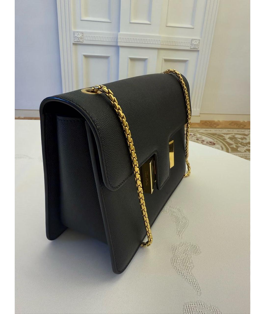 TOM FORD Черная кожаная сумка через плечо, фото 2