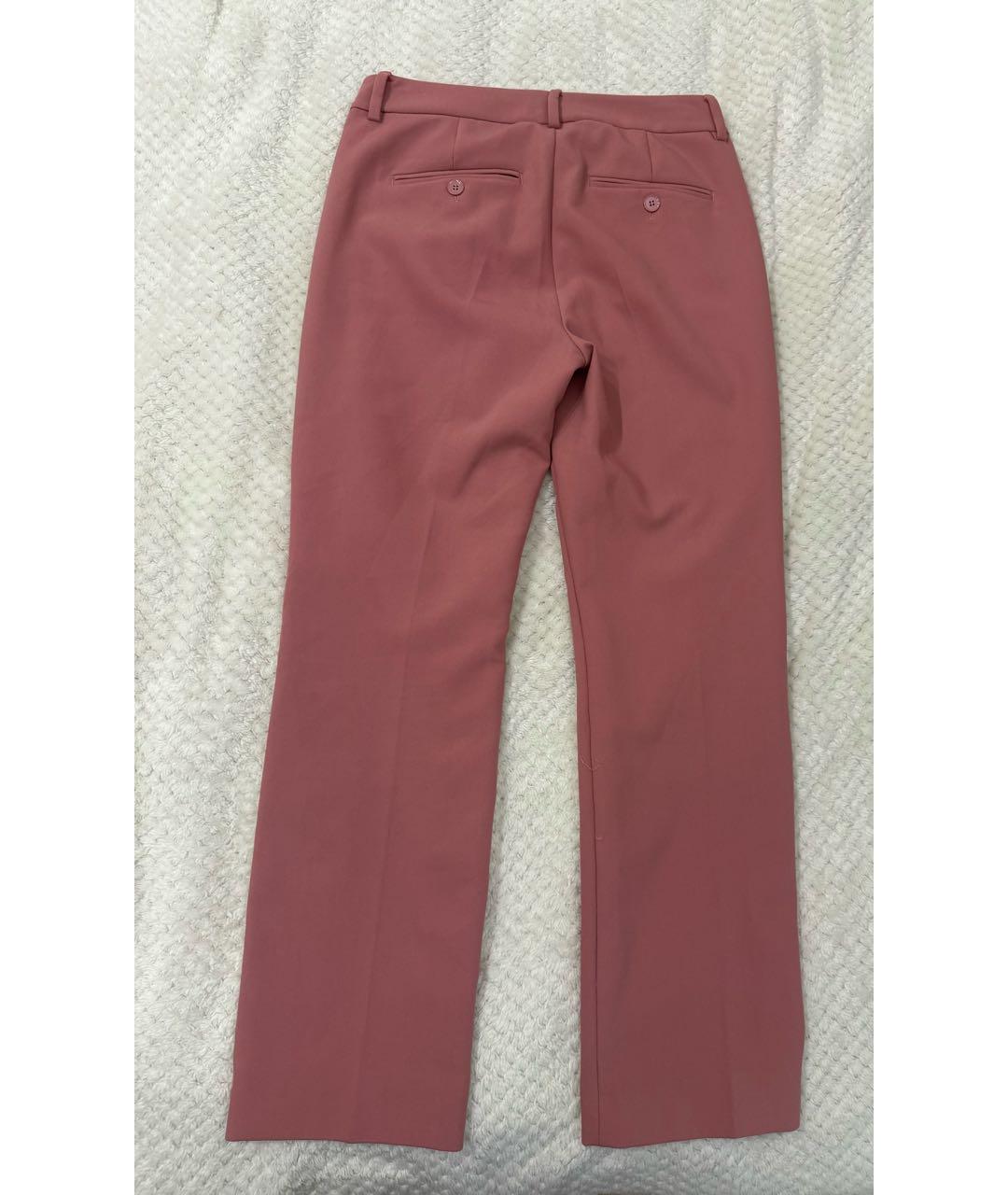 WEEKEND MAX MARA Розовые полиэстеровые прямые брюки, фото 6