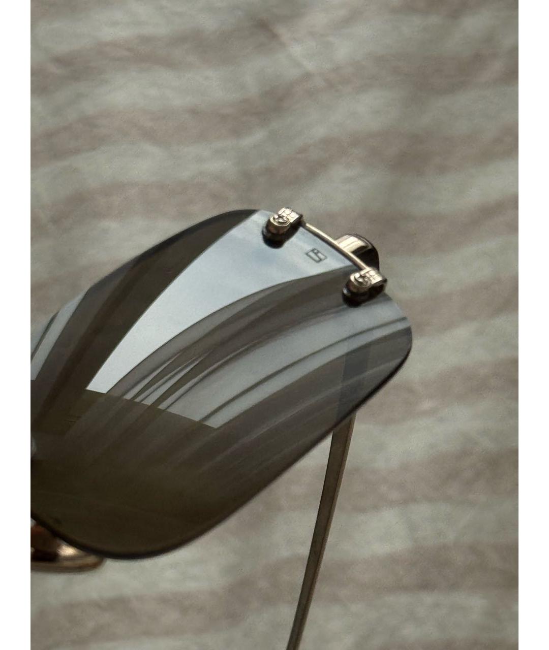 LINDA FARROW Коричневые металлические солнцезащитные очки, фото 5