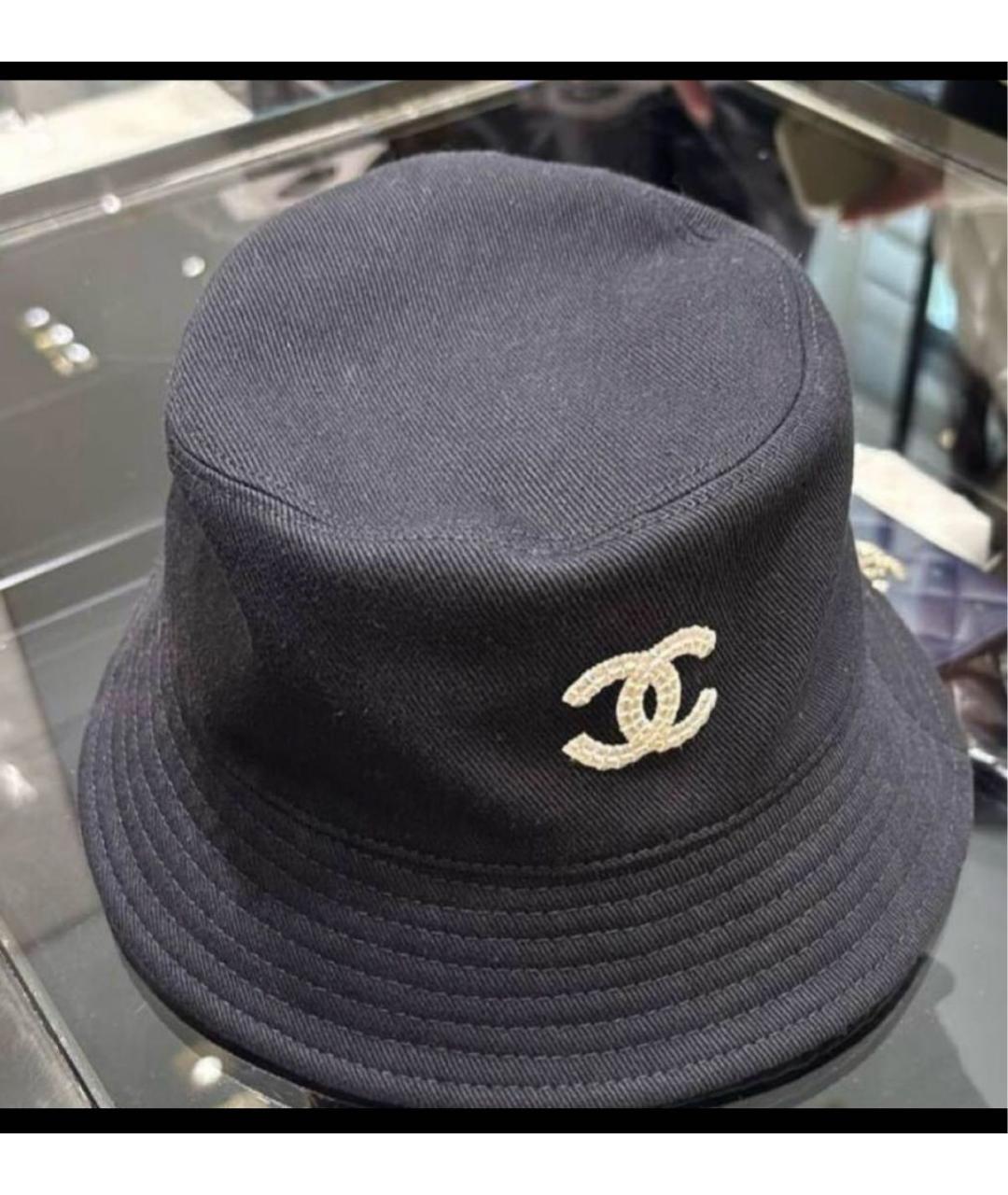 CHANEL Черная хлопковая панама, фото 6