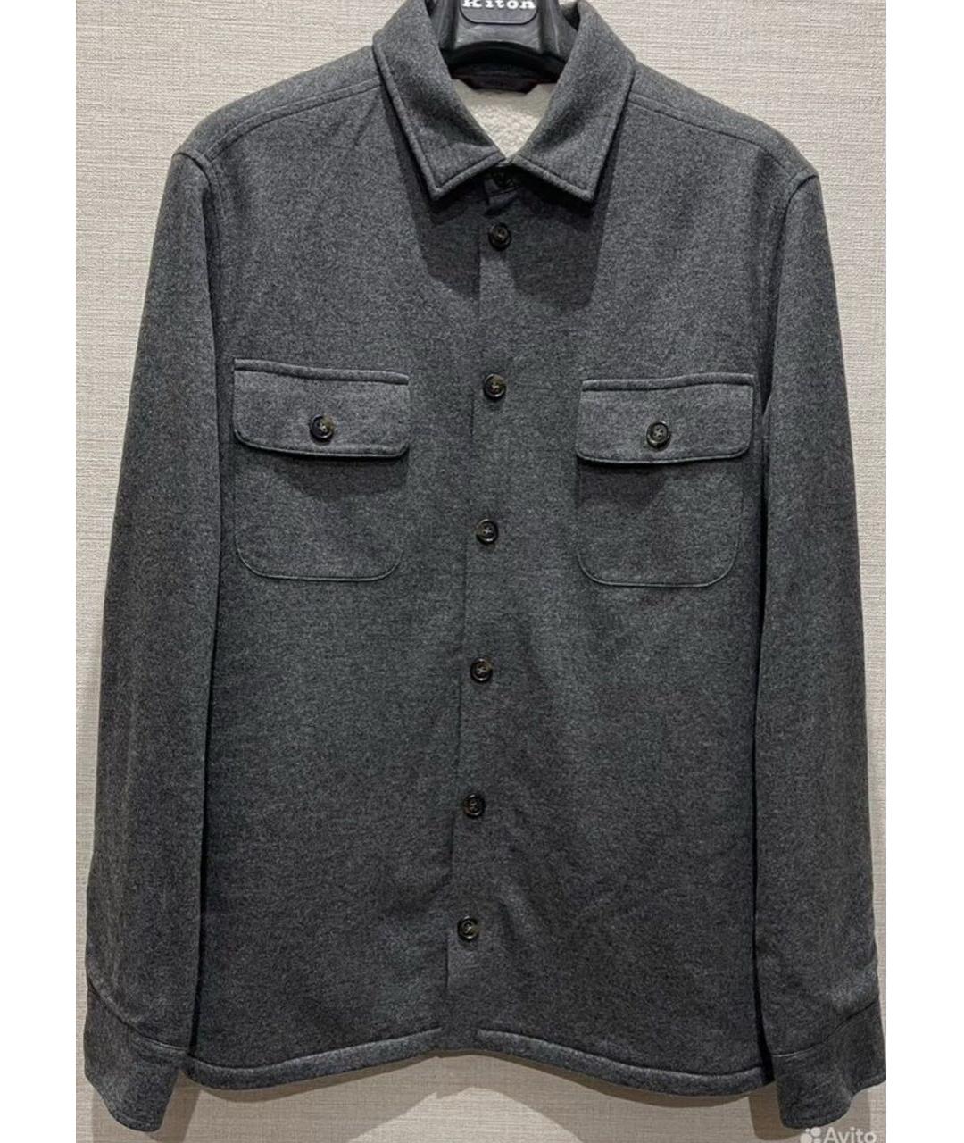 LORO PIANA Серая кашемировая куртка, фото 9