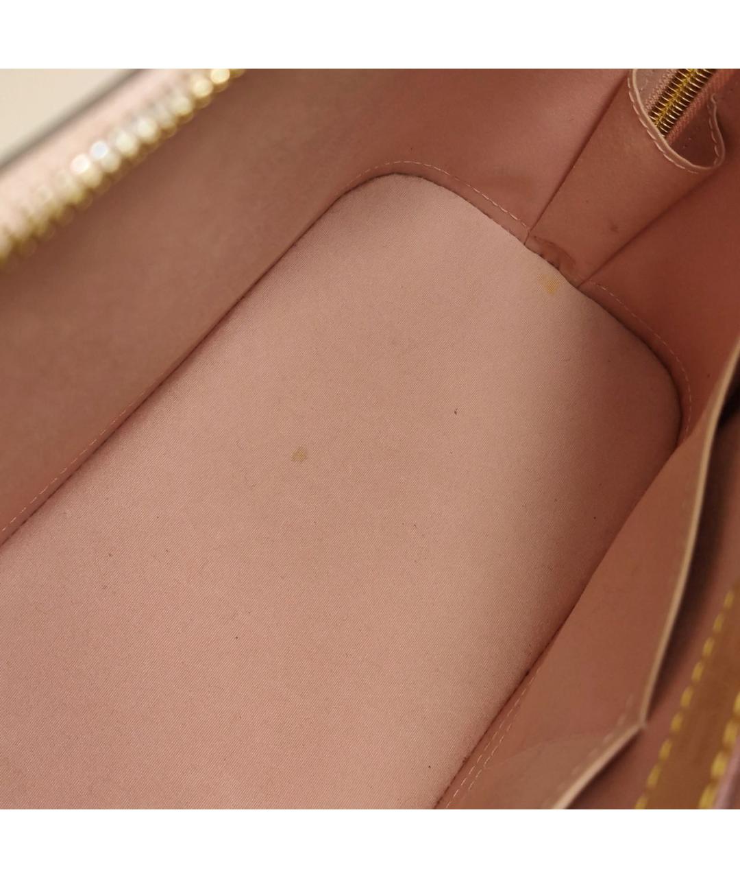 LOUIS VUITTON Бежевая кожаная сумка с короткими ручками, фото 3