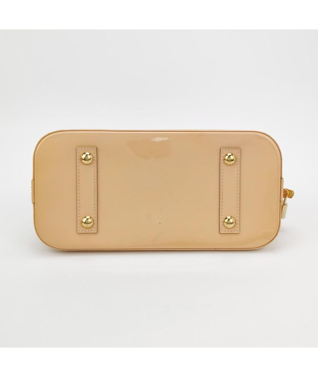 LOUIS VUITTON Бежевая кожаная сумка с короткими ручками, фото 2