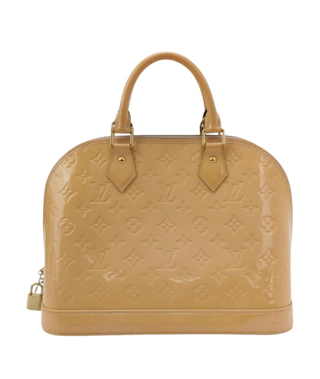 LOUIS VUITTON Бежевая кожаная сумка с короткими ручками, фото 1