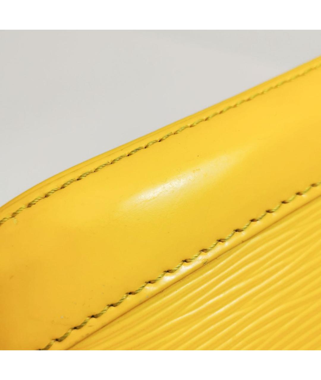 LOUIS VUITTON Бежевая кожаная сумка с короткими ручками, фото 5