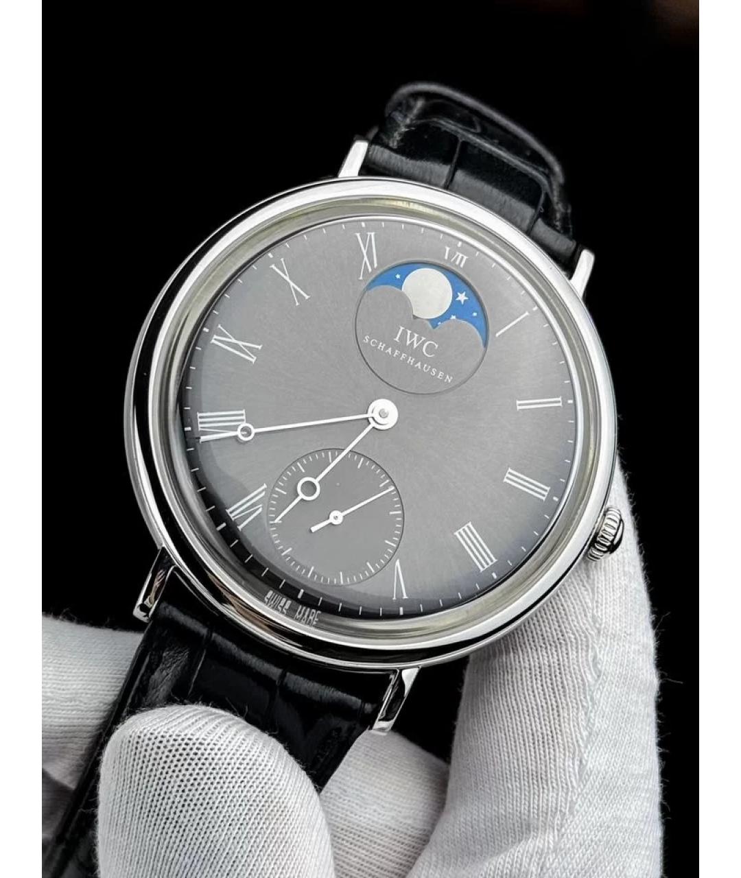 IWC Черные часы, фото 2