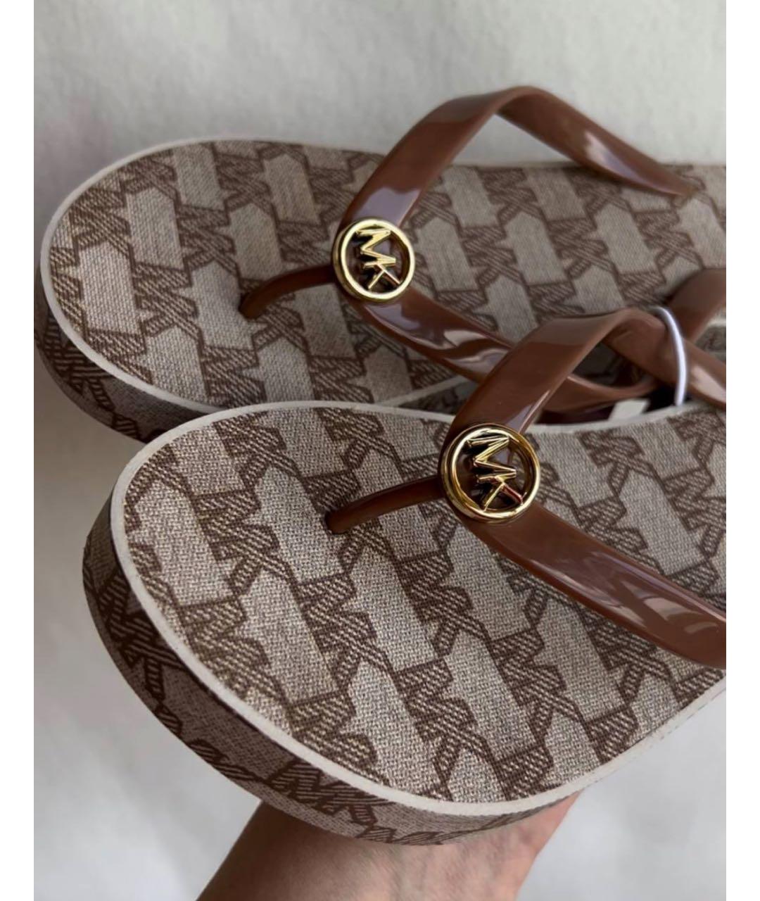 MICHAEL KORS Коричневые шлепанцы, фото 5