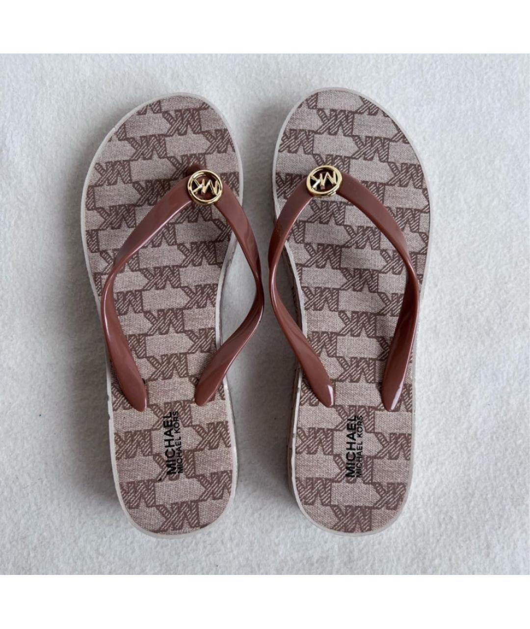 MICHAEL KORS Коричневые шлепанцы, фото 6