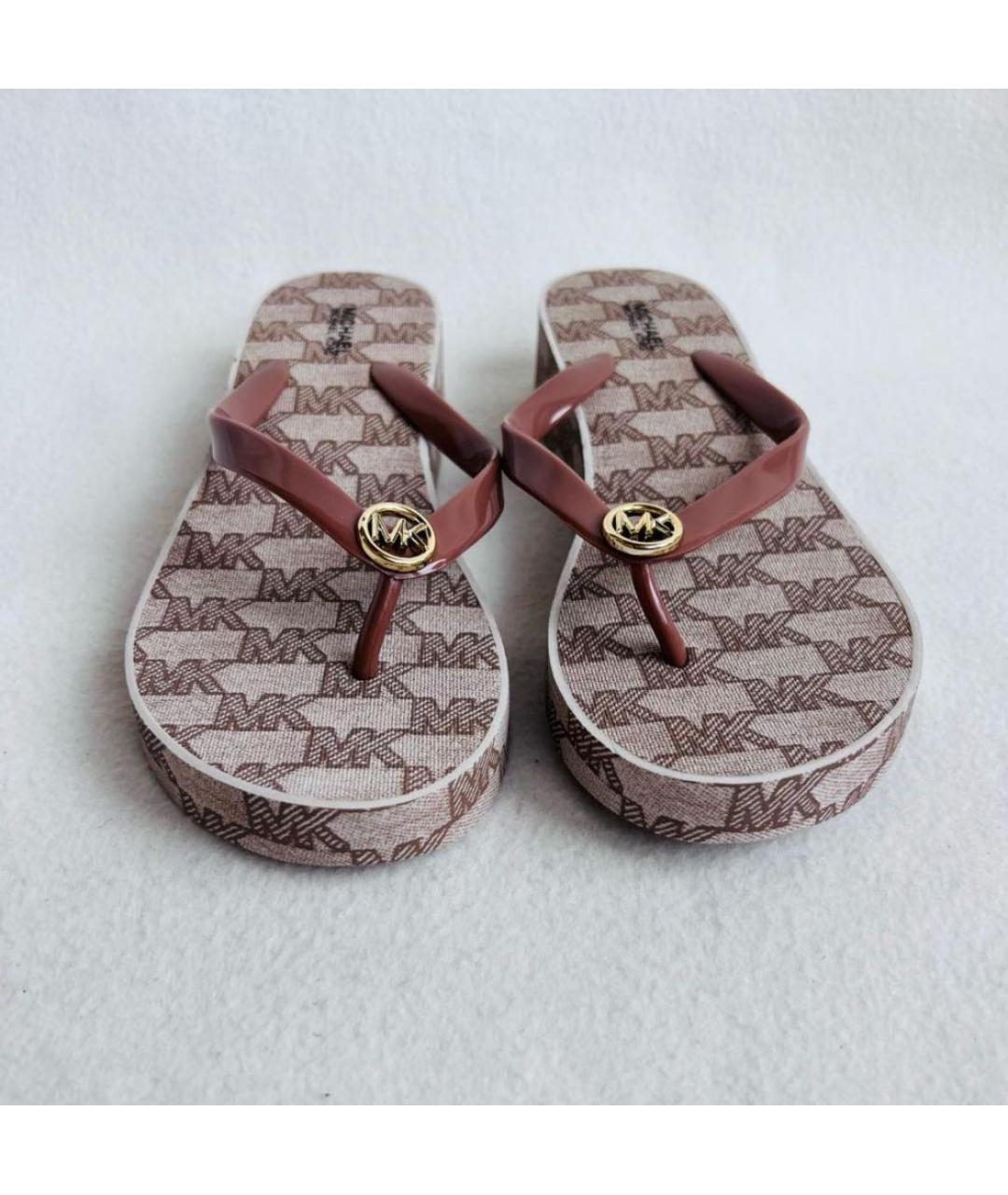MICHAEL KORS Коричневые шлепанцы, фото 7
