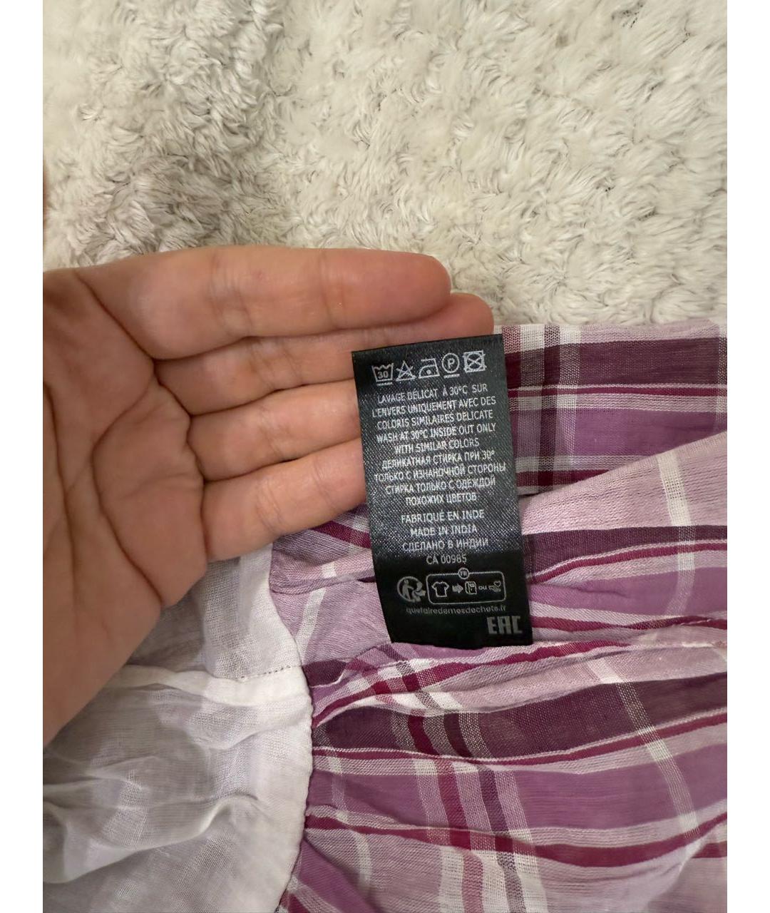 ISABEL MARANT ETOILE Розовое хлопковое повседневное платье, фото 4