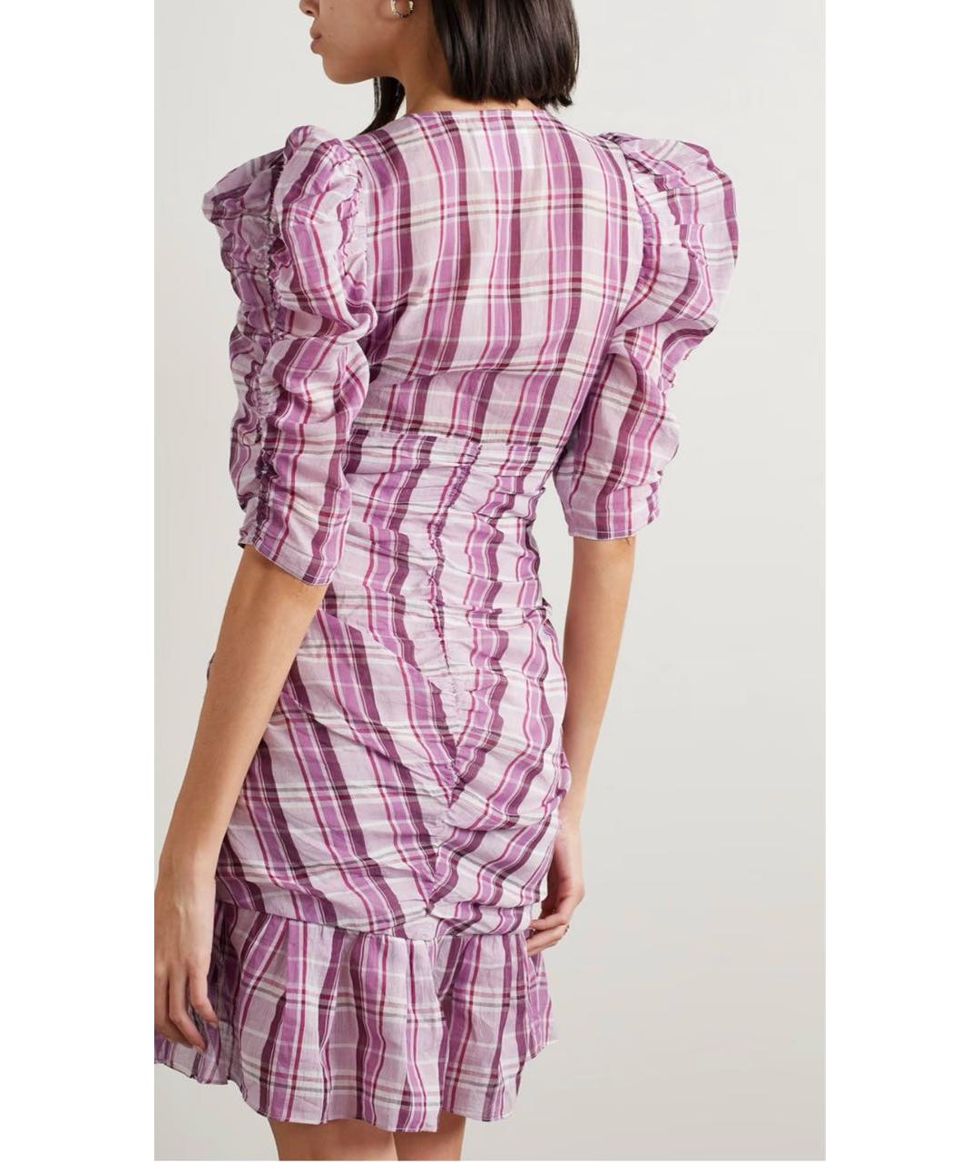 ISABEL MARANT ETOILE Розовое хлопковое повседневное платье, фото 7