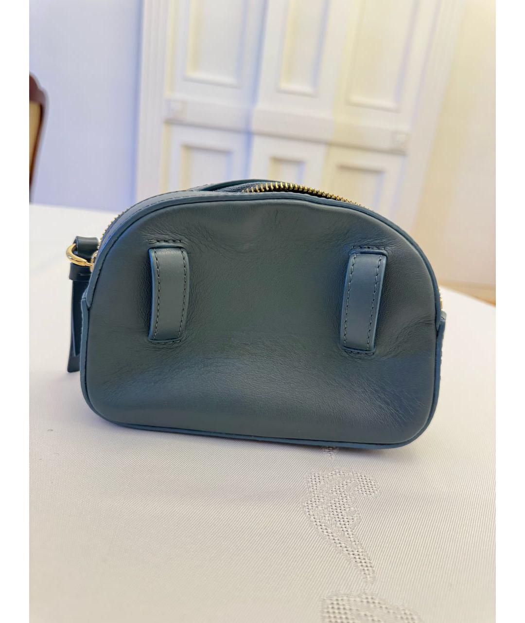 CHLOE Синяя кожаная поясная сумка, фото 3