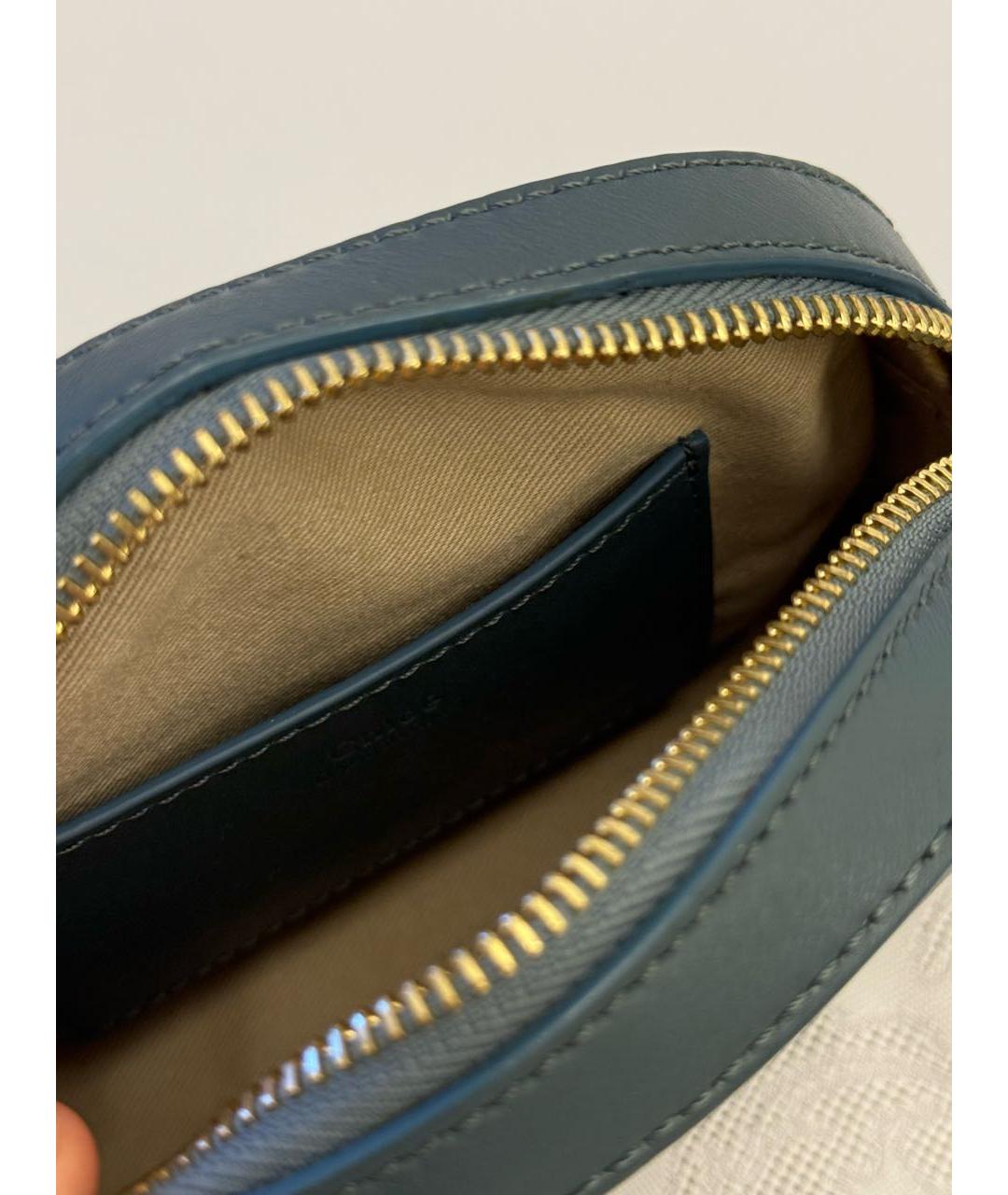 CHLOE Синяя кожаная поясная сумка, фото 4