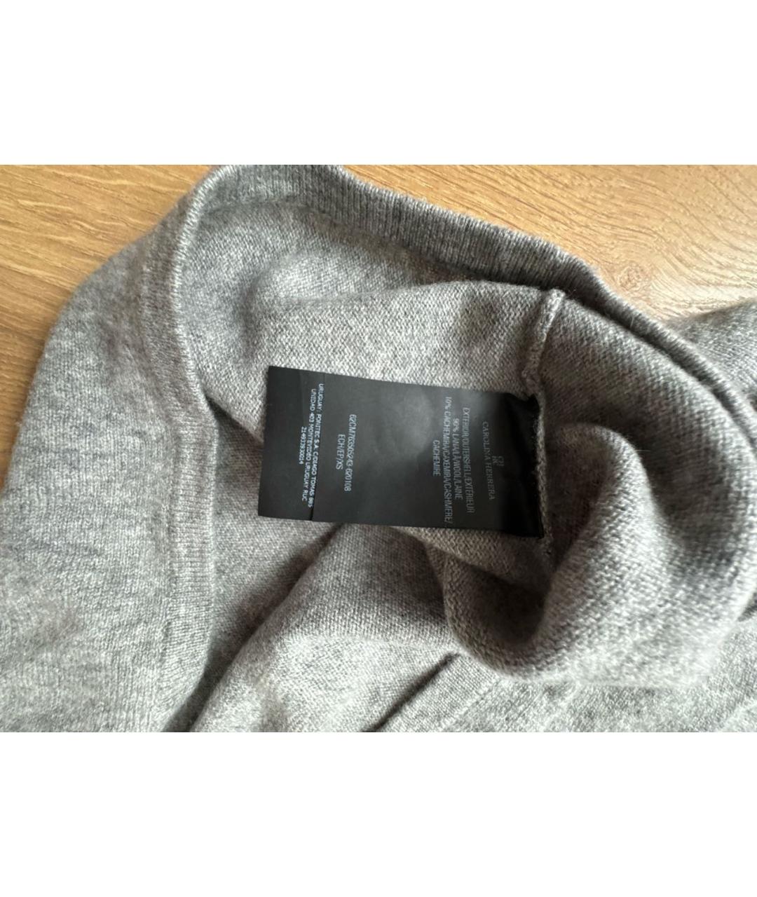 CAROLINA HERRERA Серый шерстяной джемпер / свитер, фото 5