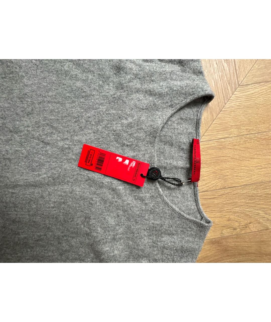 CAROLINA HERRERA Серый шерстяной джемпер / свитер, фото 3