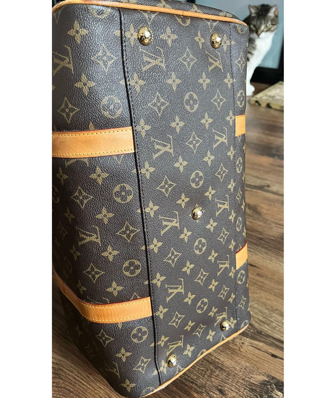 LOUIS VUITTON Коричневая дорожная/спортивная сумка из искусственной кожи, фото 3