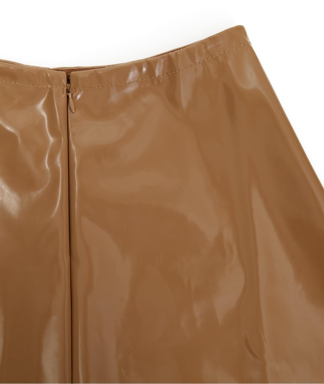 PRADA Коричневая полиэстеровая юбка миди, фото 4